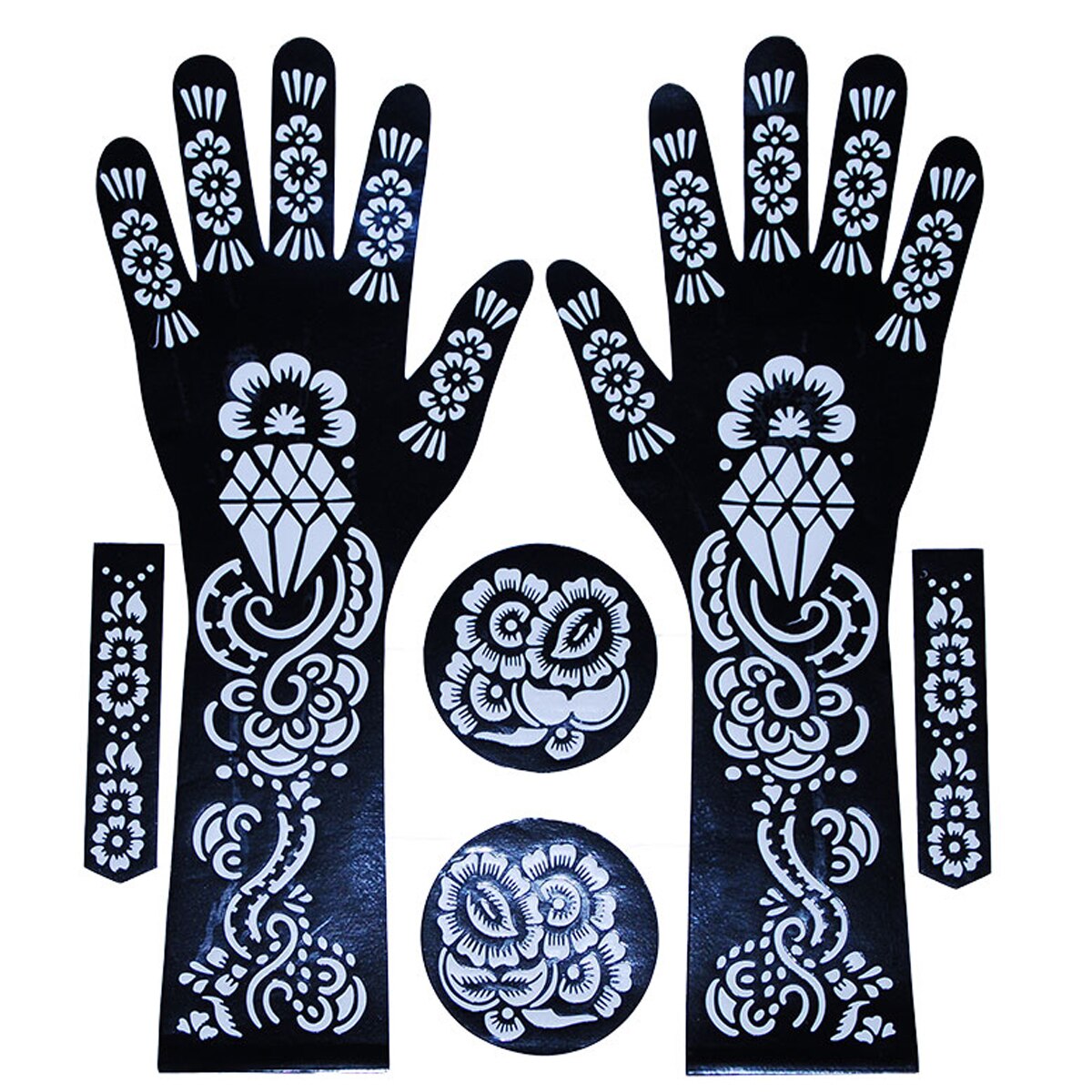 Henna Stencil Hand Pattern 01