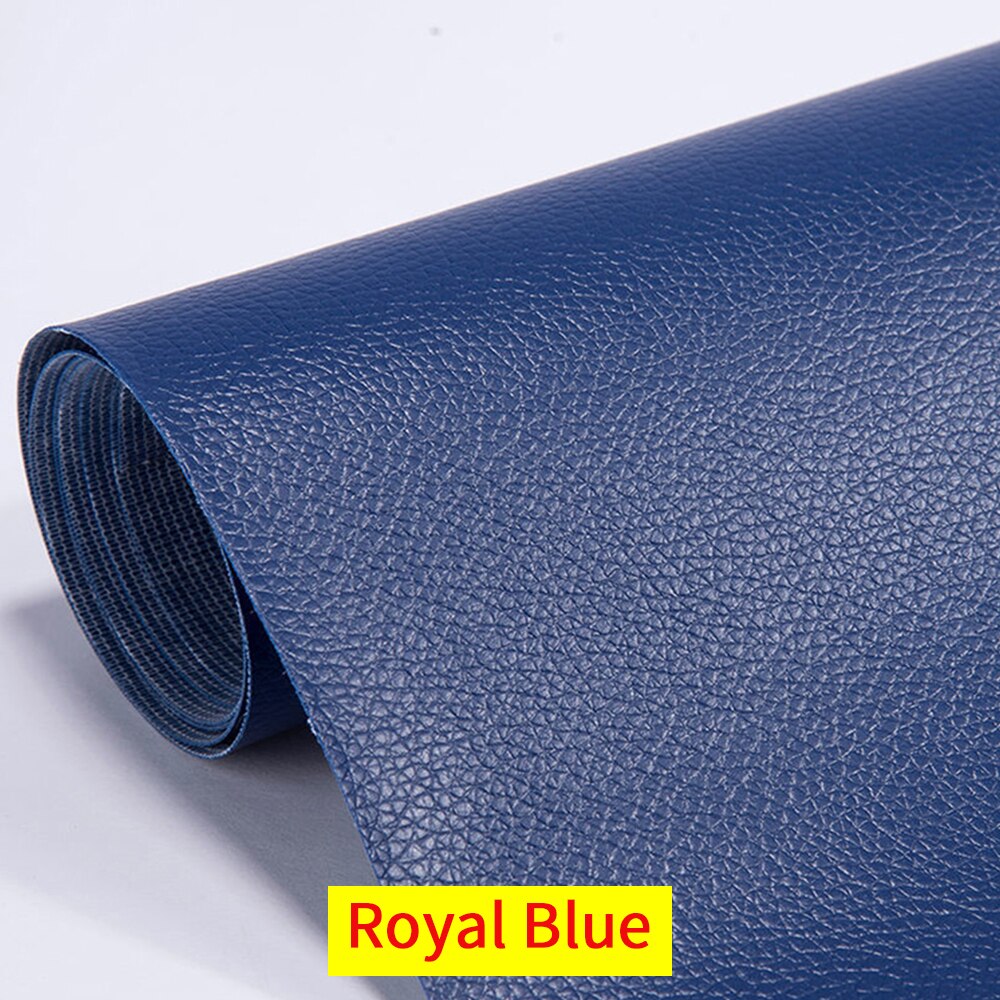 Cuir PU auto-adhésif pour siège de voiture, 20x30cm, tissu pour siège de voiture: Royal Blue