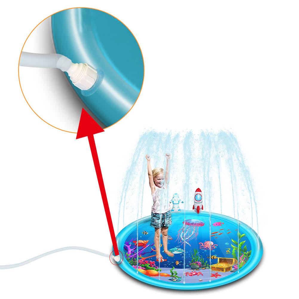 Opblaasbare Splash Pad Sprinkler Outdoor Water Fun Splash Pad 3 In 1 Waden Zwembad Voor Achtertuin Jongens Meisjes