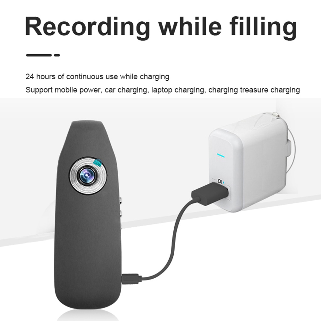 Police HD 1080P Body Camera Pocket Clip Wearable Car Dash DVR Cam 130 degree