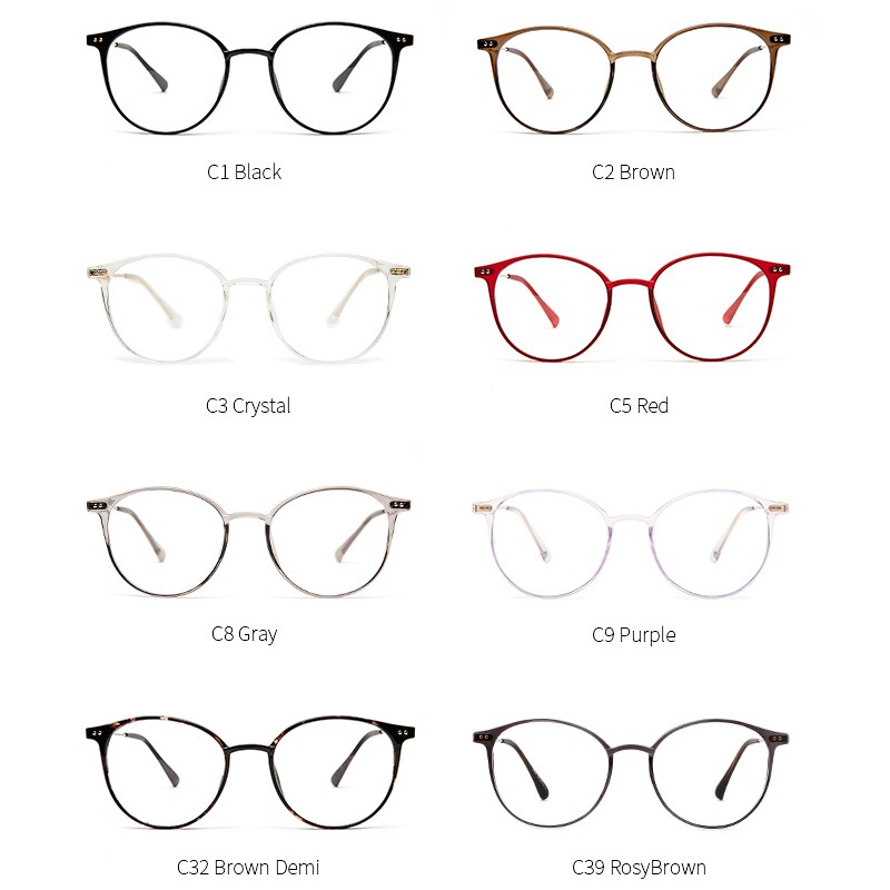 KANSEPT Acetate Glasses Frame Women Round Prescription Eyeglasses Ultralight Myopia Circle Eye Glasses Frame 90045
