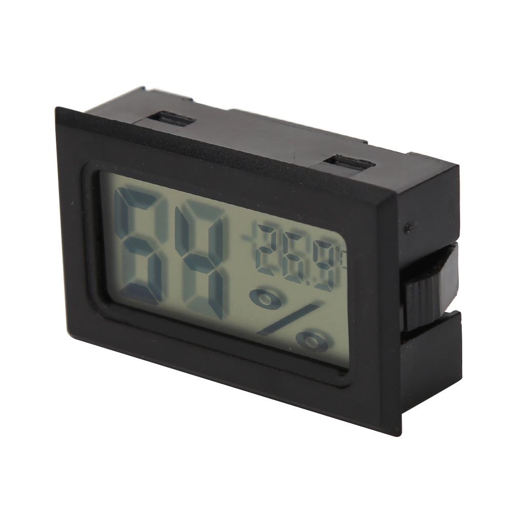 Mini vejrstation digital lcd temperatur fugtighedsmåler abs termometer hygrometer indendørs stuetemperatur sensor: B