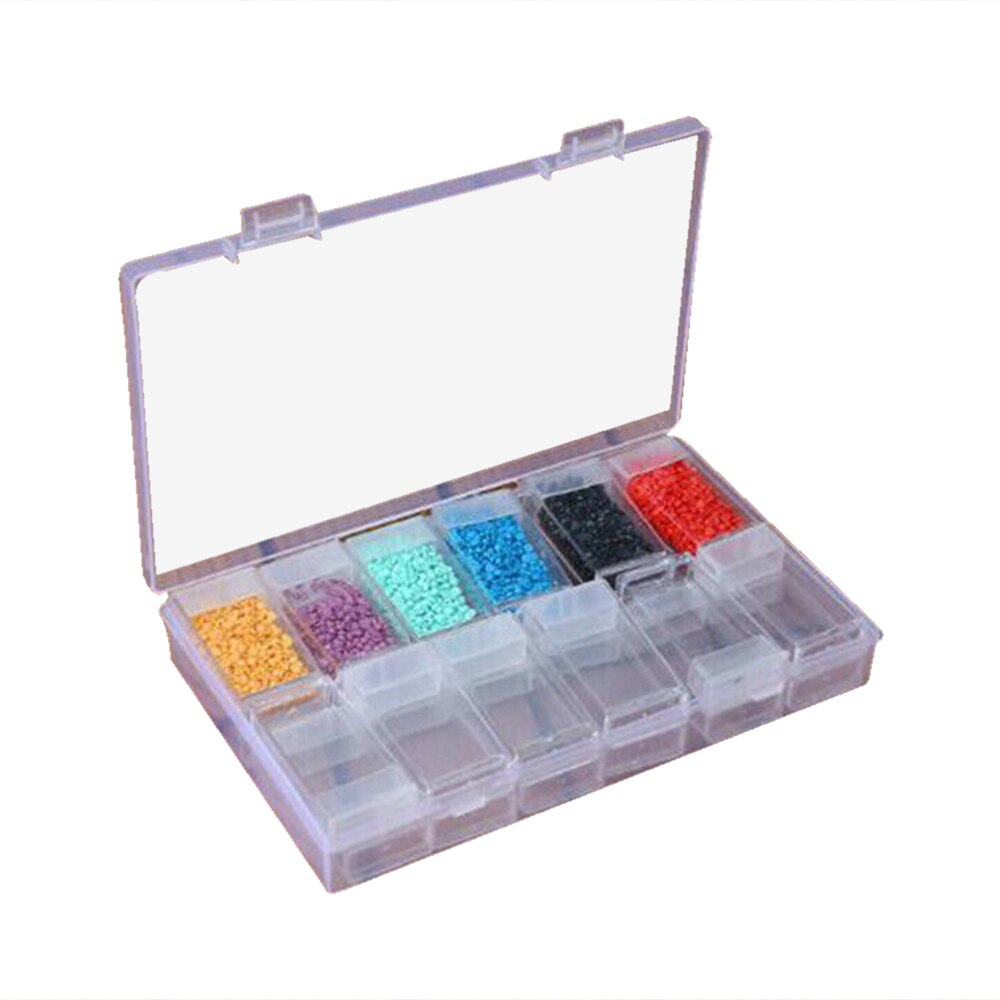 6/10/12/24/48/64 Grid Diamond Painting Jewelry Storage Box Nail Bead Transparent plastic Box Organize And Save Artifacts: JYX2530