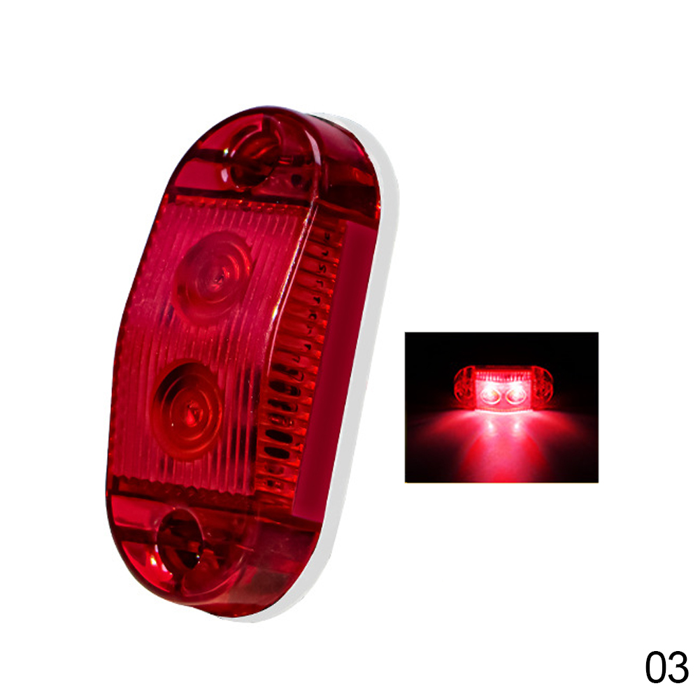 Auto 2 Led Zijmarkeringslichten Externe Vierkante Lichten Waarschuwing Achterlicht Auto Aanhangwagen Vrachtwagen Vrijgave Lampen 12-36V: Rood