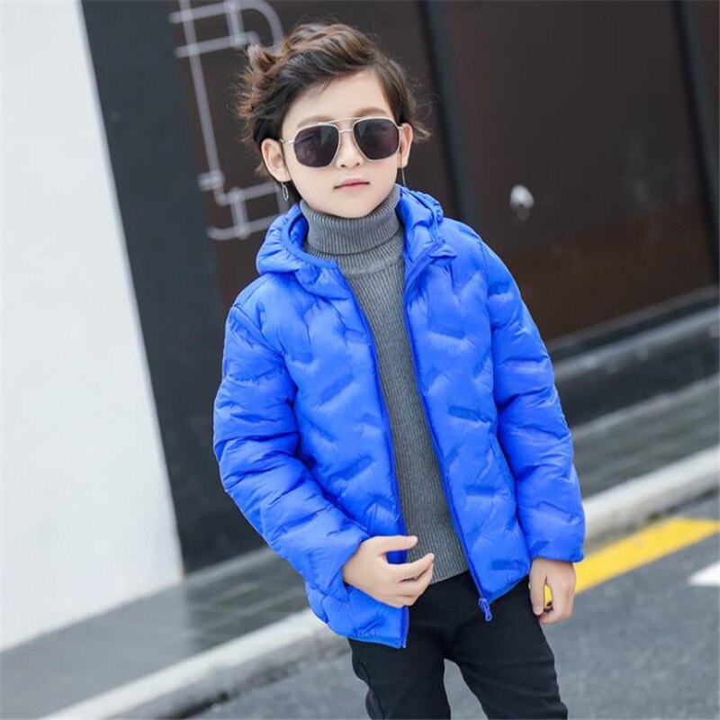 Autumn and Winter Children's Clothing Cotton Hooded Down Coat Baby Winter Snowsuit 4 Colors Warm Snow Wear for Kids: Color 2 / 120cm