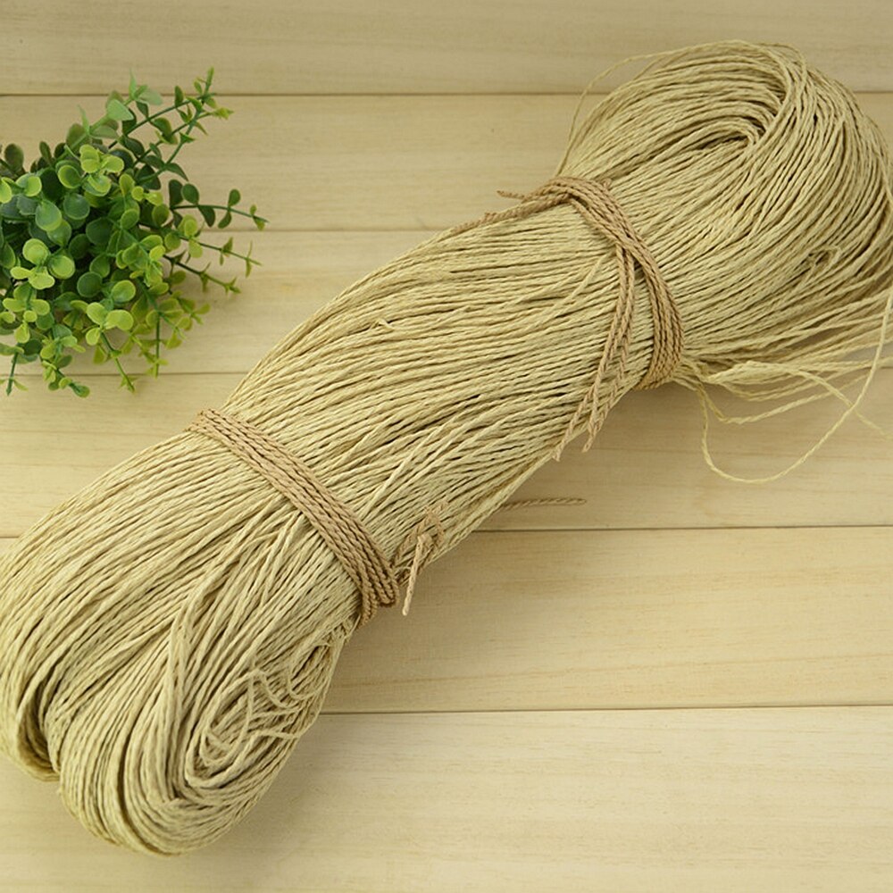 500G Raffia Stro Garen Handgemaakte Breien Hoed Haken Garen Handcrafts Materiaal