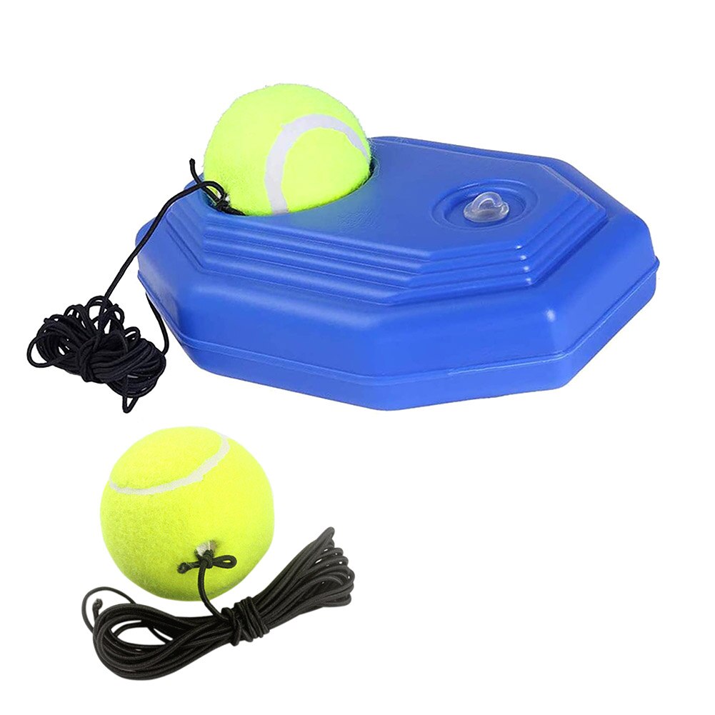 Exercise Tennis Ball Self-study Rebound Ball Tennis Trainer Beginner Baseboard Raining Baseboard Sparring Device Tennis Train: 2 balls 1 base-A