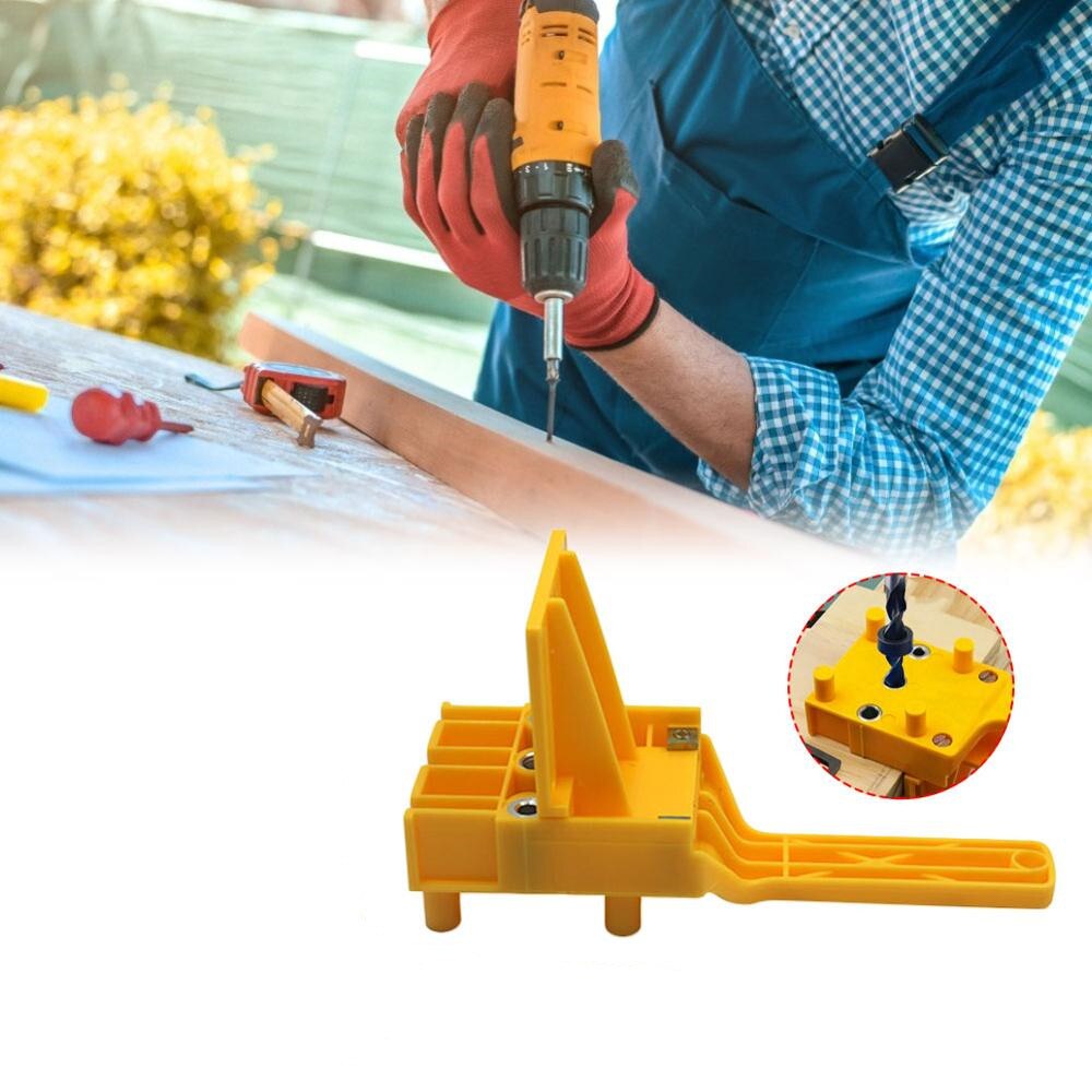 Drilling Hole Jig 1PC Quick Centering Fixture Pocket Hole Portable ABS Plastic Positioning Punching Handheld Dowel Jig
