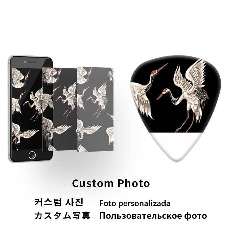Gitaar Pick Accessoires Folk Ukulele Elektrische Gitaar Bas Set Accessoires Kan Worden Aangepast Patroon Picks