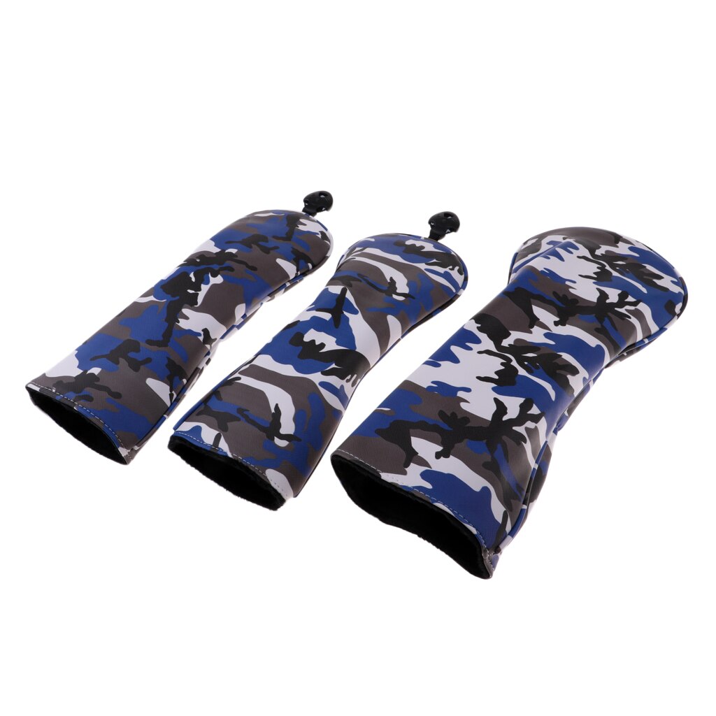 3 pz/set Impermeabile di Sport di Golf Club Sacca 460cc Driver Testa di Legno Della Copertura Regalo Di Natale: Blue Camo