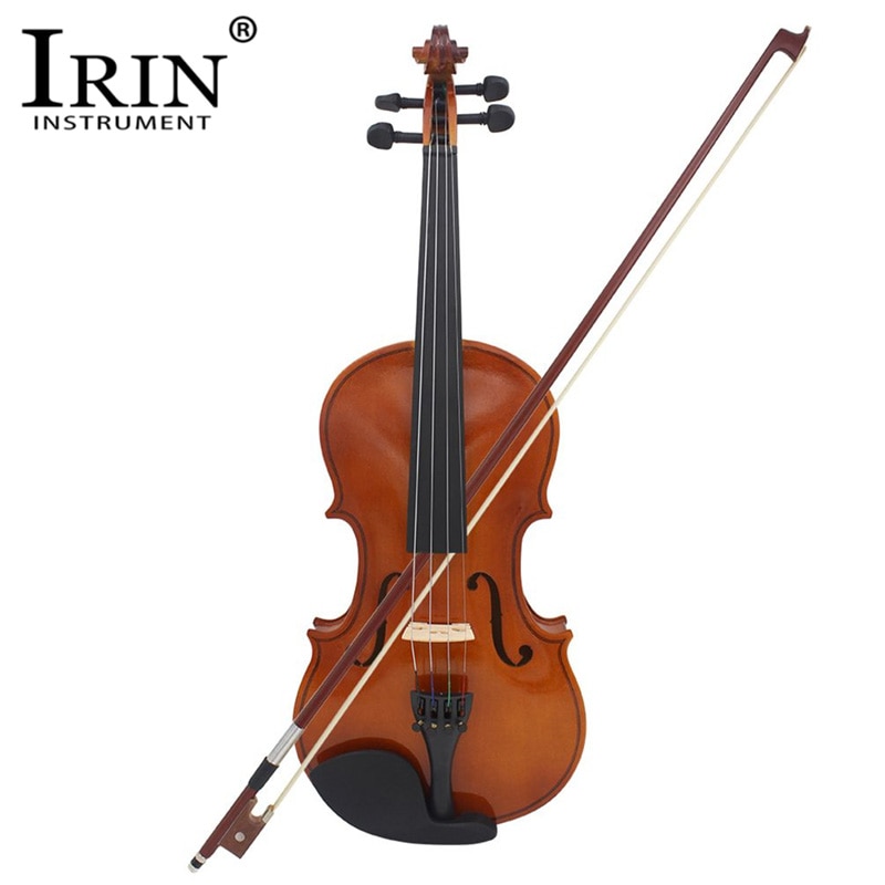 IRIN Akoestische Viool 4/4 3/4 1/4 1/8 1/2 Grootte Massief Houten Sparren Flame Maple Fineer Viool Fiddle Met Case Rosin sets Viool 4/4