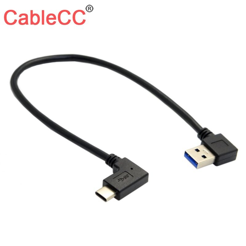 10 Stks/partij Cy USB-C 3.1 Angled Omkeerbaar 90D Haaks Usb 3.0 Kabel Voor Laptop Telefoon