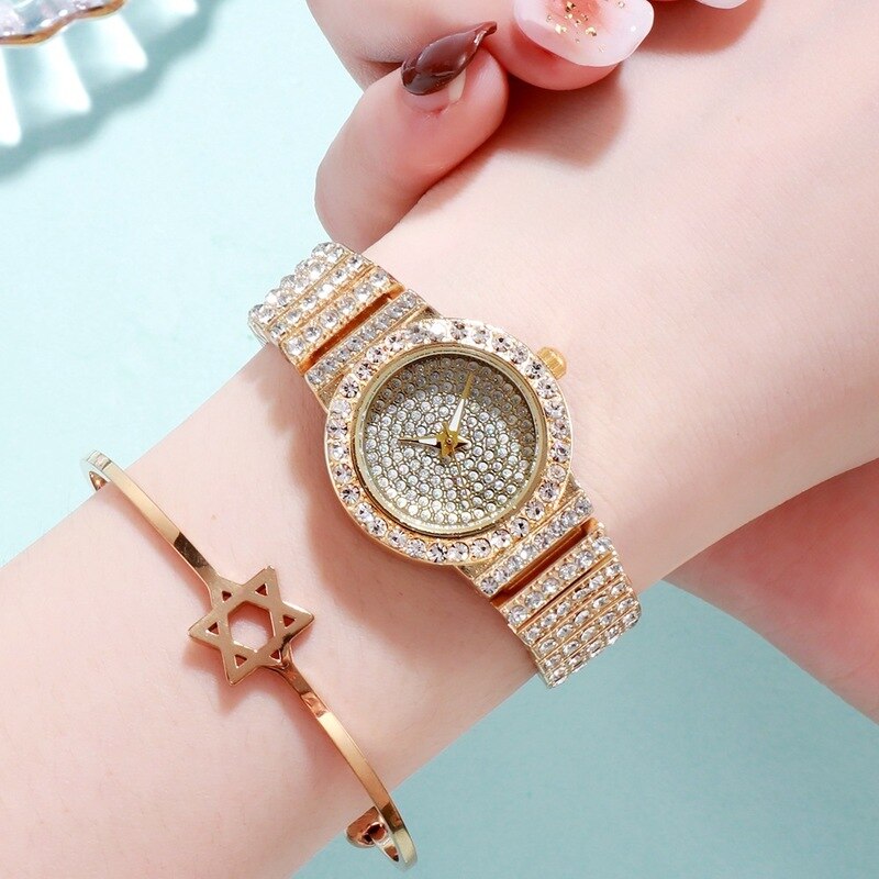 Selling Kleine Ronde Horloge Met Diamant Band Mode Kleine Wijzerplaat Horloge Luxe Lichtgevende Vrouwen Quartz Horloge