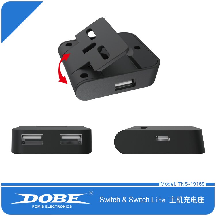 TNS-19169 Supporto di Ricarica con HUB 2-in-1 Dock di Ricarica per Nintendo Interruttore Interruttore Lite MINI Console