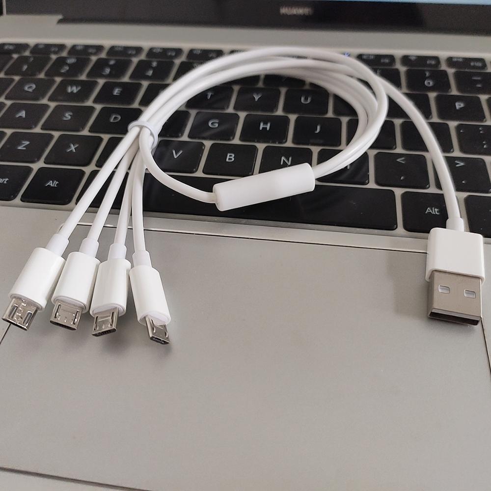4 in 1 micro usb charge cable 50cm: white