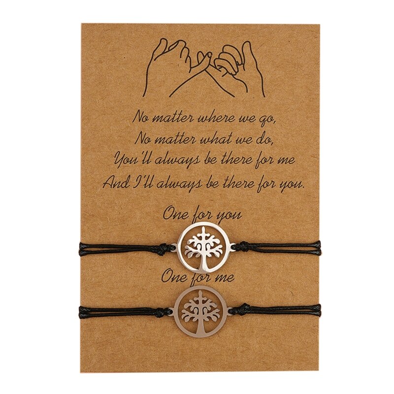 2 pçs/pçs/set correspondência pulseiras oco borboleta charme corda de mão para casal mãe filha cordão ajustável presente significativo: B