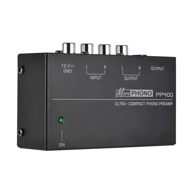 Ultra-Compact Phono Preamplifier - RCA & 1/4 Inch TRS - Audio Receiver Amplifier