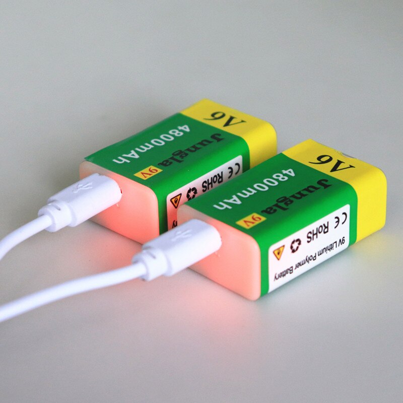 Hohe kapazität USB Batterie 9V 4800mAh Li-Ion Akku USB Lithium-batterie für Spielzeug Fernbedienung