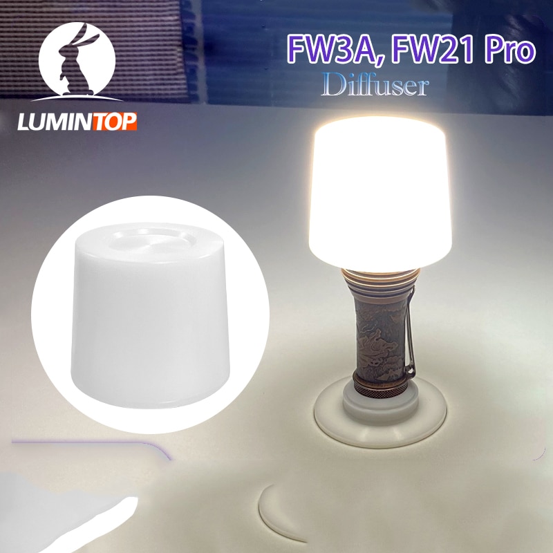LUMINTOP-Lámpara de lectura de luz, difusor de goma para FW3A, FW1A, FW1A PRO, FW21 PRO, FW21 X9L