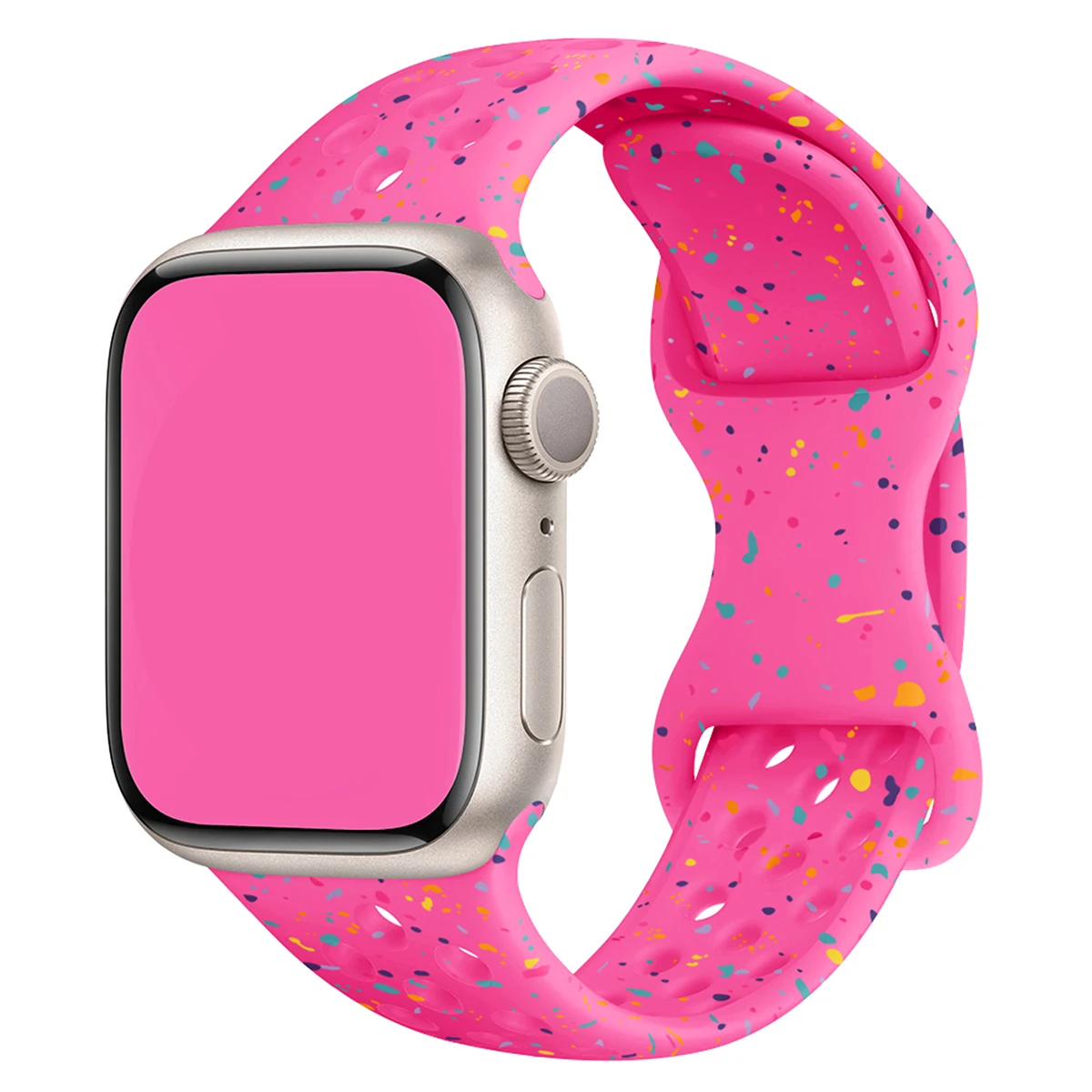 Sport Silicone Strap for Apple watch band 40mm 41mm 45mm 44mm 38 49 Breathable bracelet iwatch Series 10 9 8 7 6 5 3 SE Ultra 2: XL / Dark Purple