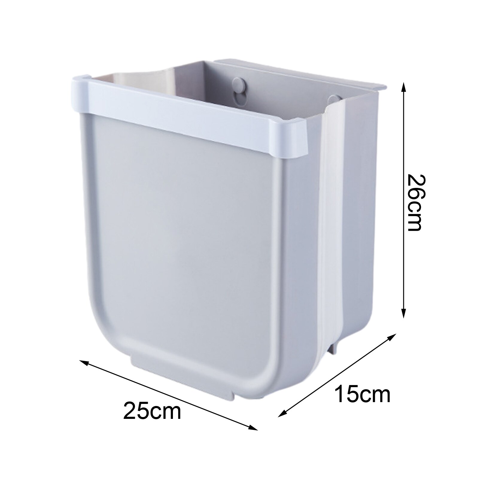 Kitchen Folding Trash Can Car Recycle Bin Trash Bin Kitchen Dustbin Garbage Rubbish Bin Garbage Can Waste Bin For Kitchen: Gray L