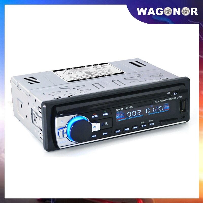 12V 1 Din Auto Radios Bluetooth Auto Stereo MP3 Player 1DIN Autoradio AUX FM Empfänger Auto Empfänger In Dash USB/SD Musik Player