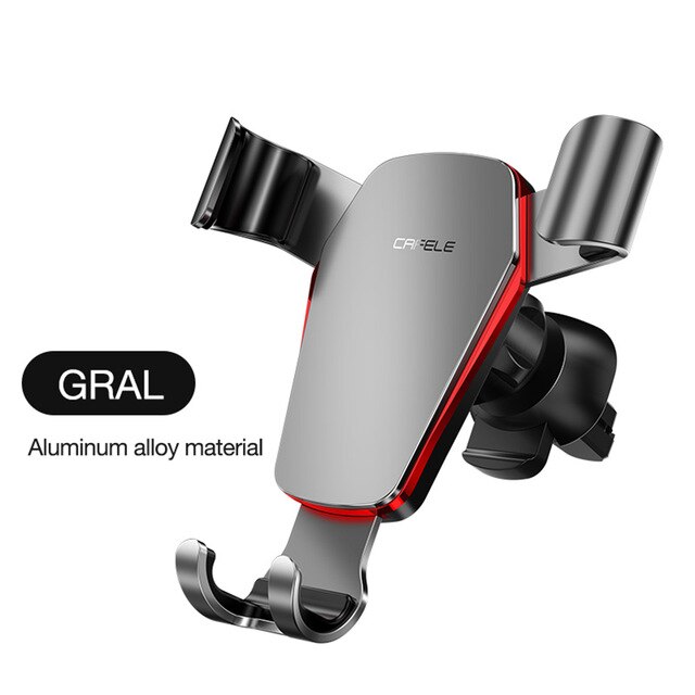 Gravity Auto Telefoon Houder Air Vent Mount Houder Voor Telefoon 360 Rotatie Automatische Mobiele Telefoon Stand: Rood