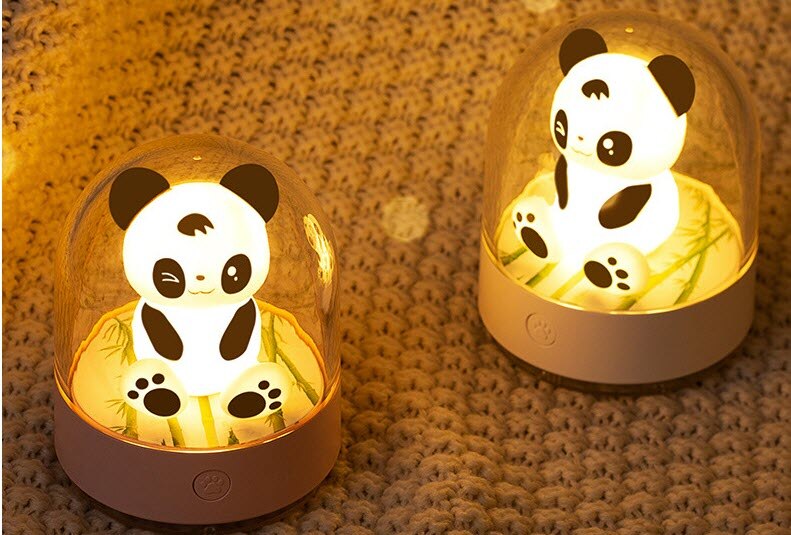 Leuke Panda Licht Led Nachtlampje Cartoon Night Leeslamp Met Usb Charger Geur Lamp Voor Verzenden