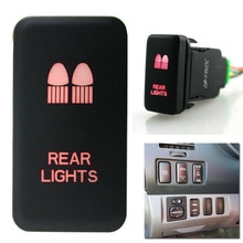 39mm Red LED Light Bar Switch Push Button On-Off Button Switch For Toyota Tacoma FJ Cruiser Land Cruiser 4Runner 12V 3Amp
