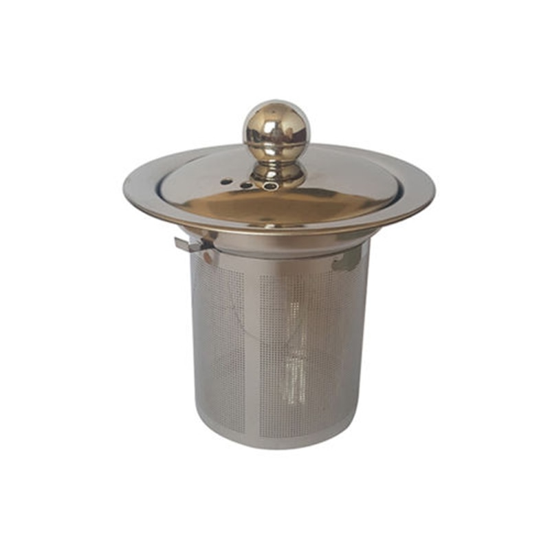 Genanvendeligt rustfrit stål mesh te infuser te si metal kop si løst tekande filter med låg sigte køkkenudstyr