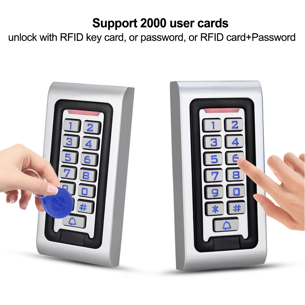 OBO IP68 Waterproof Access Control Keypad RFID Keyboard Metal Case for Door Access Control System Outdoor Rainproof WG26 Reader