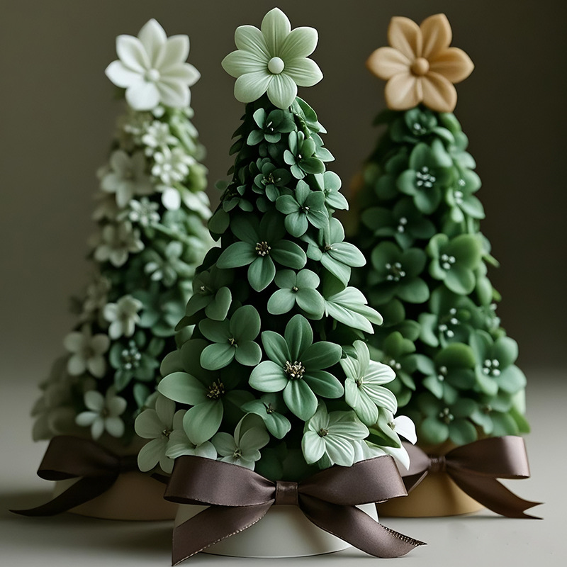 2026 Neue Weihnachtsbaum-Duftkerzen-Silikonform zum Selbermachen, diffundiert Gips-Schleifmittel, grenzüberschreitende Vorweisung