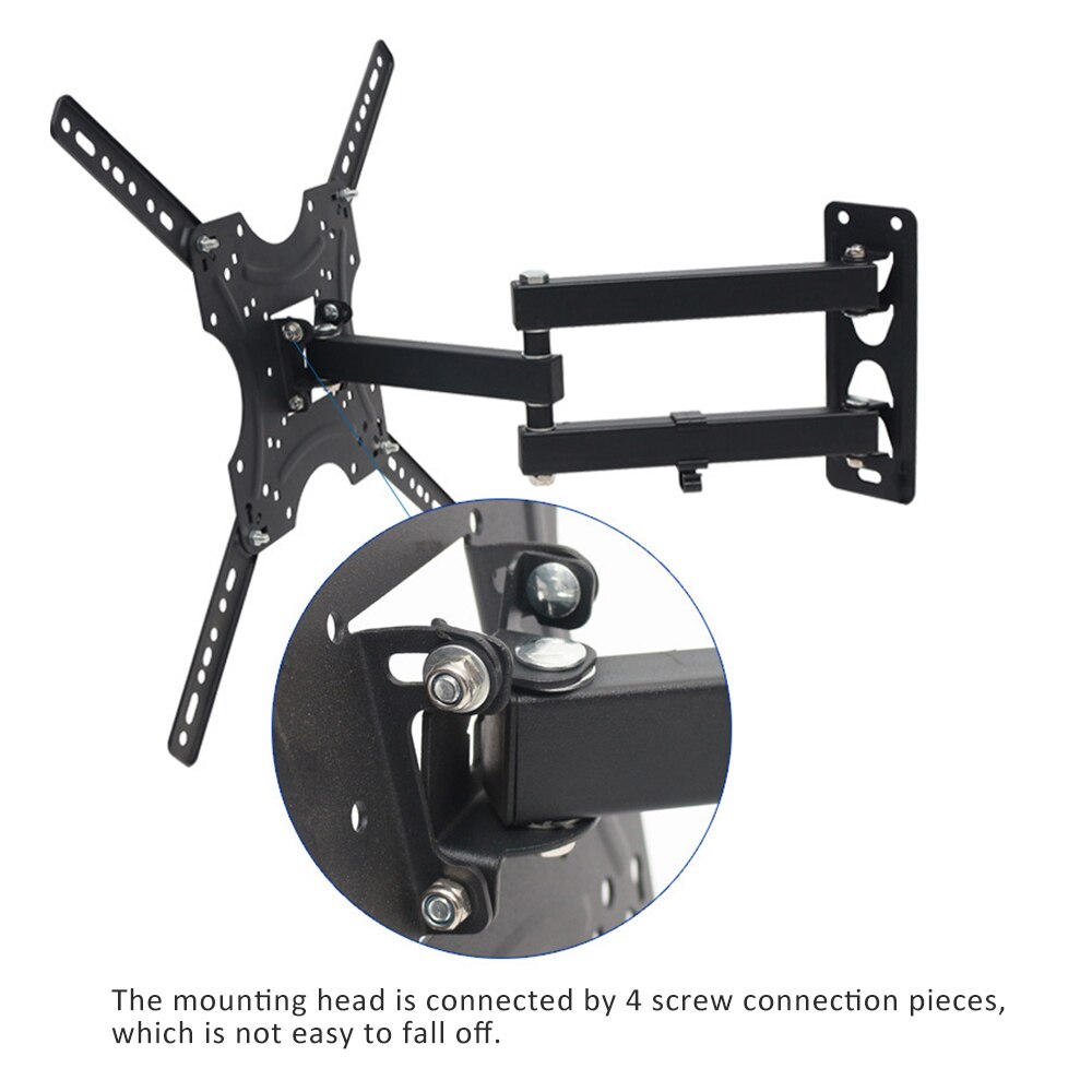 17-55 Inch Lcd Television Computer Monitor Universal Rack Telescopic Rotating 180 Degree Display Bracket Swing Rack Wall Mount