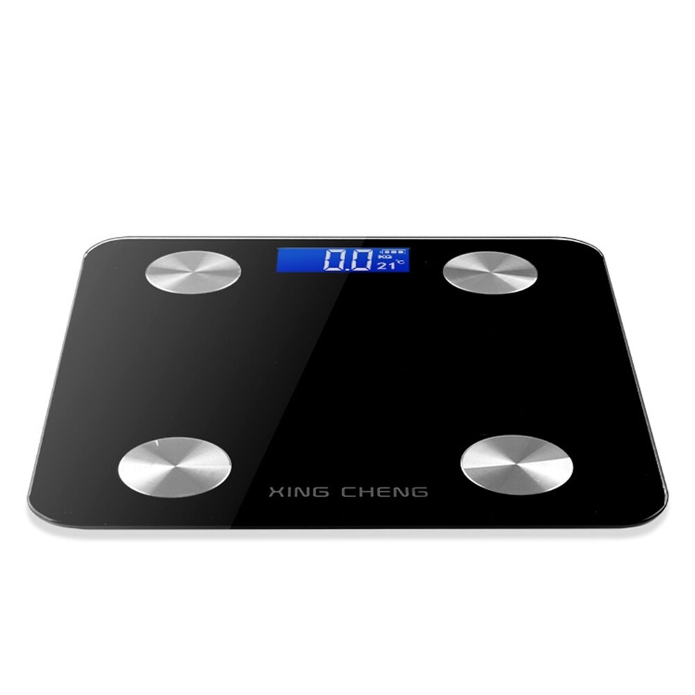 Body Fat Scale Smart Digital Bathroom Wireless Weight Scale Body Composition Analyzer without Battery (Black)