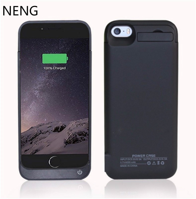 NENG 4200mAh Portable Backup External Battery Charger Case For iphone5 SE Powerbank Charging Case For iPhone 5C 5S Battery Case