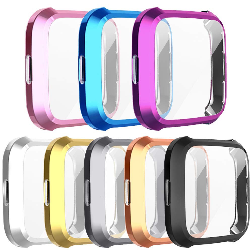 Protector de pantalla para Fitbit Versa1 Versa 2 versa lite todo-Alrededor Ultra delgado suave TPU funda para reloj Protector de parachoques
