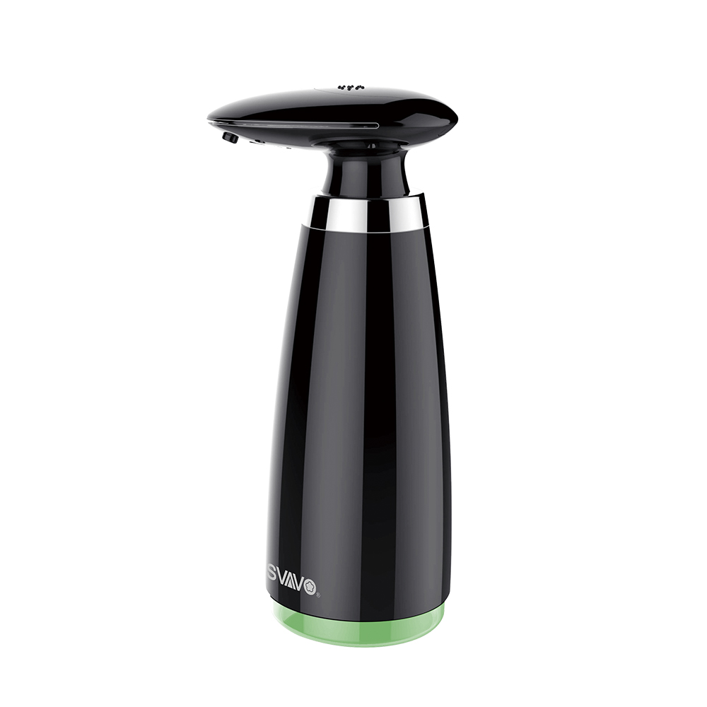 SVAVO 350ml Automatische Seife Spender Infrarot Touchless Bewegung Badezimmer Spender Clever Sensor Flüssigkeit Seife Spender für Küche: Schwarz