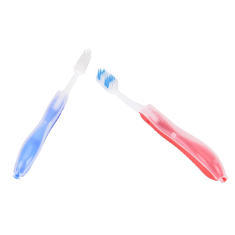 Portable Foldable Folding Toothbrush 1pc Plastic Durable Mini Outdoor Camping Travel Soft Folding Toothbrush