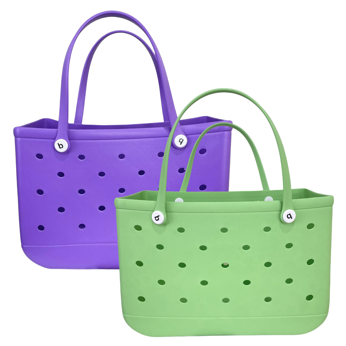 XL extra große Strandtasche aus EVA-Gummi, wasserdicht, für Strand, Reisen, Picknick, Aufbewahrungskorb, Damen-Einkaufshandtasche, Sack Gelee-Einkaufstasche: L / Pflaume