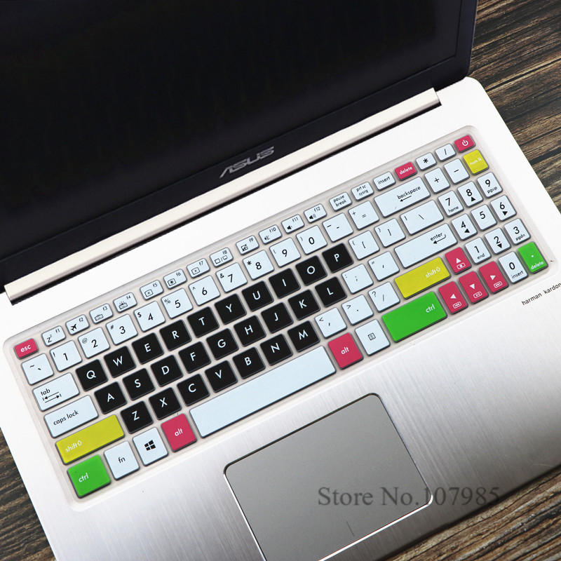 Til asus vivobook 15 n580gd n580v nx580 r560ud r560u r560 15 15.6 tommer silikone laptop tastatur cover skin protector film