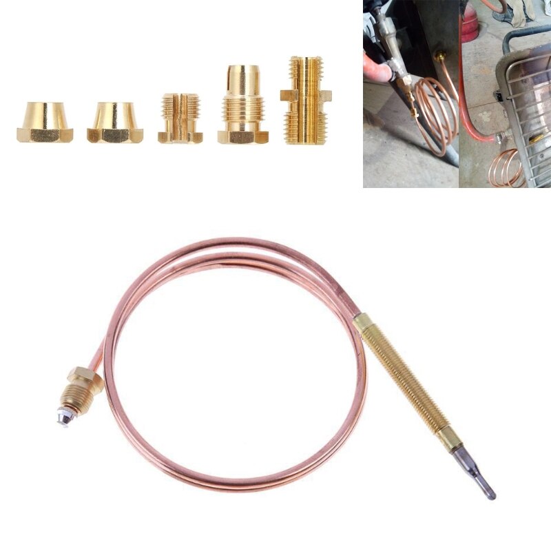 M2EE Oven Thermocouple Platinum and Rhodium Thermocouple Probe Length 900mm Probe Head Temperature Sensor for Electric Heater