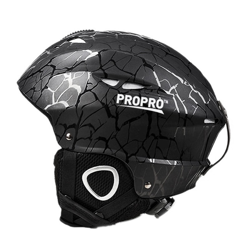 Propro Black M Kids Children Adult Snowboard Ski Helmet Veneer Skateboard Skiing Helmet Outdoor Sports Breathable Windproof: Default Title