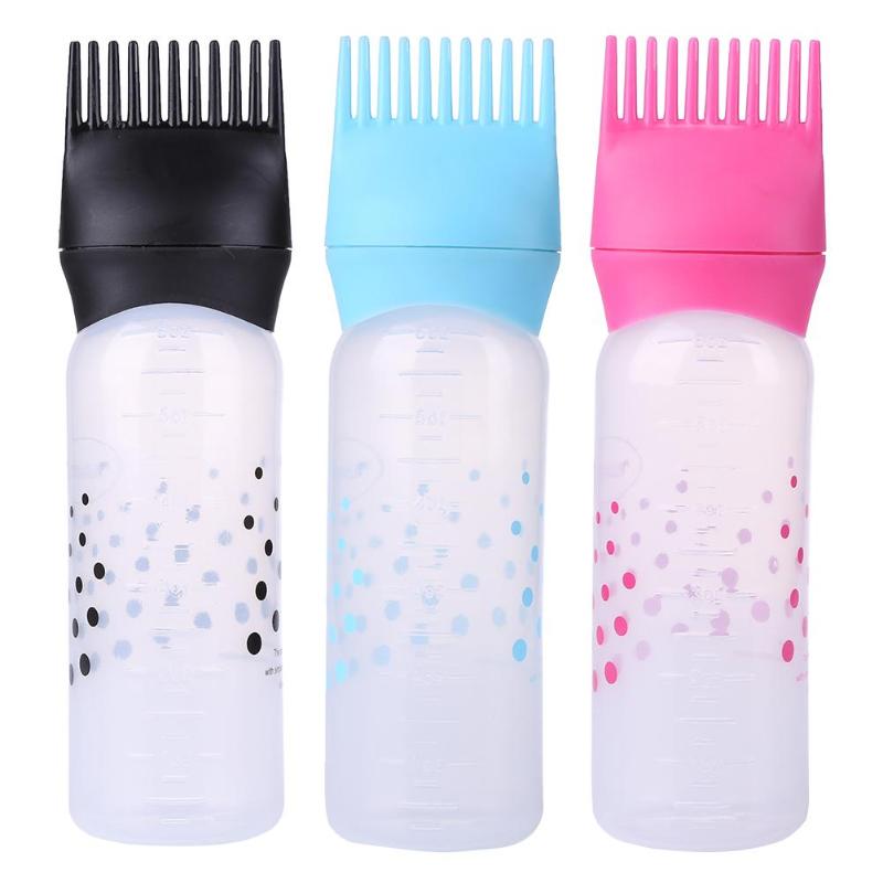Peigne applicateur de bouteille de teinture de cheveux vide Excellent plastique Flexible Durable brosse de distribution de coloration de cheveux 50oz