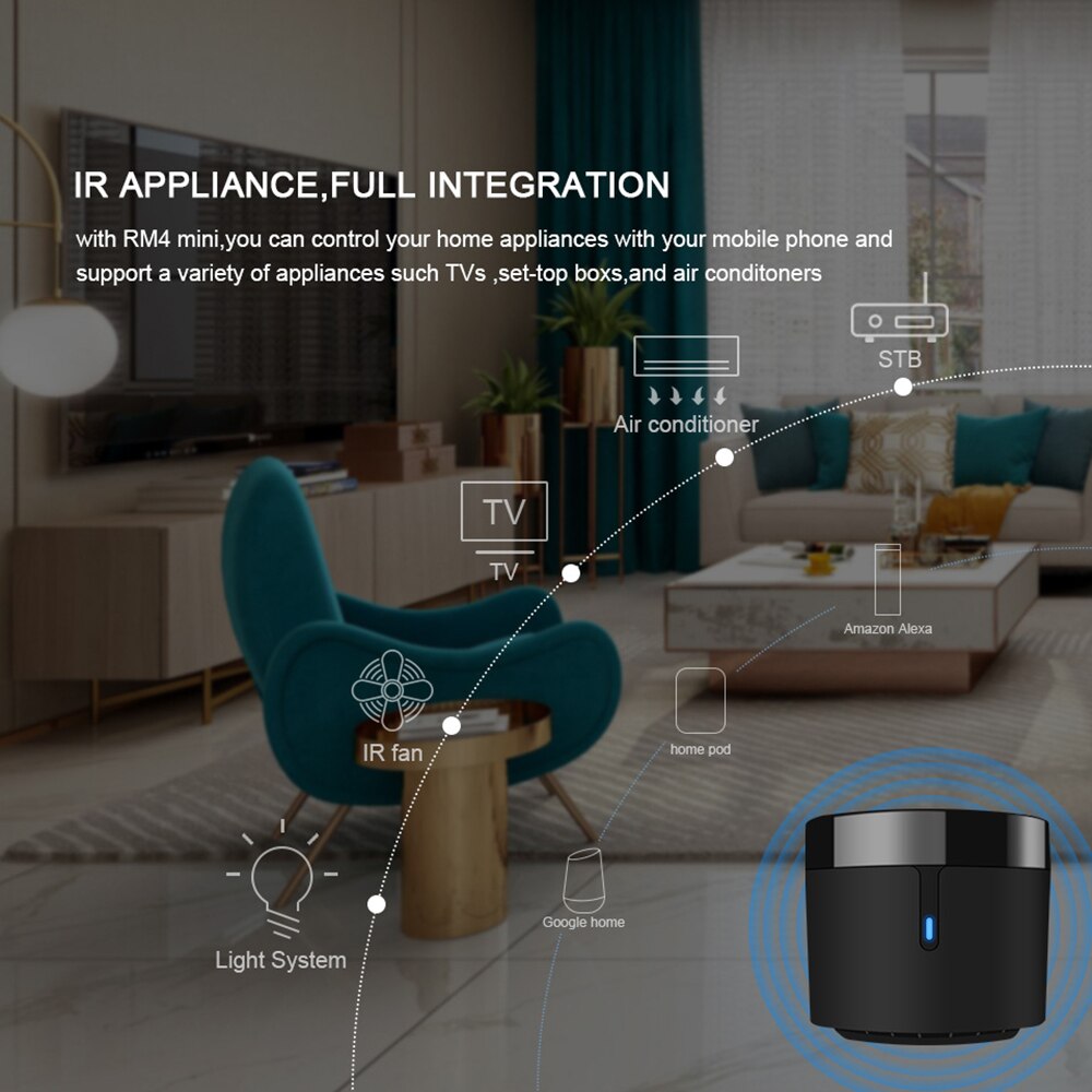 Broadlink Wifi Ir Intelligente Afstandsbediening RM4 Mini Tv Infrarood Afstandsbediening Voor Air Conditioner Afstandsbediening Universele