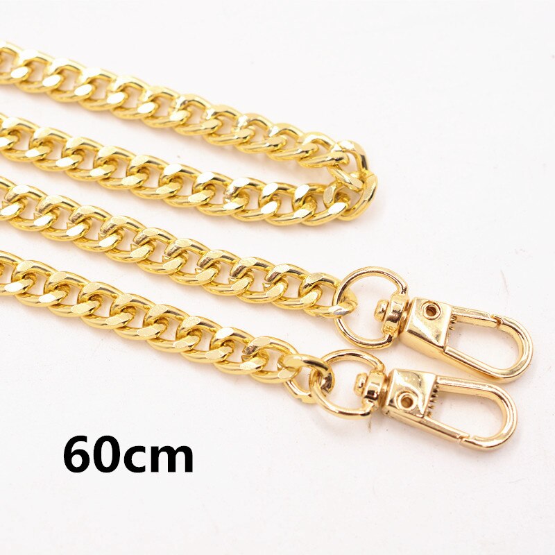 Correa de cadena de Metal para bolso de 40-160cm, accesorios de cadena de alunimium para bolso, piezas para mochilas, accesorios de repuesto DIY: 60cm gold