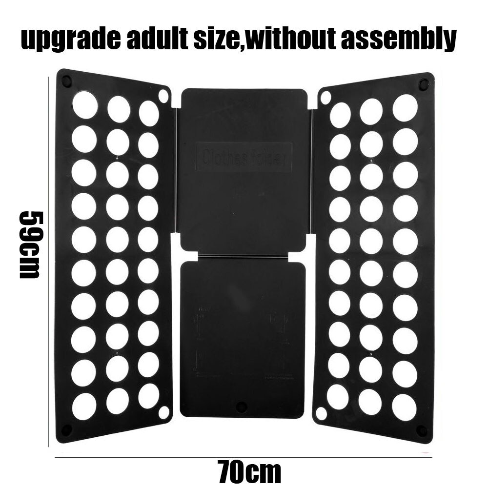 Adult Kids Magic Clothes Folding Board Save Time Quick Clothes Pins T Shirts Jumper Organizer Gadgets for Home Clothes Organizer: NEW-ADULT-BLACK