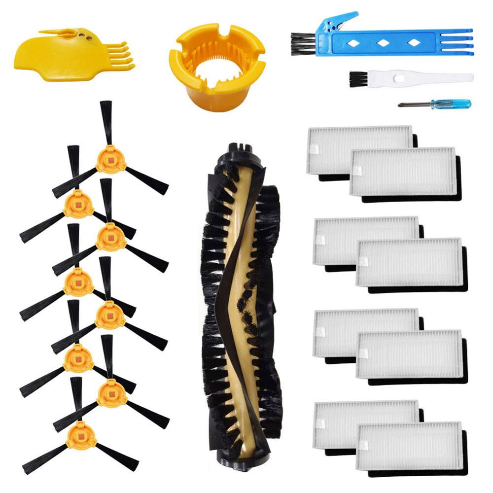 Accesorios repuestos para Cecotec aspiradora Robot Conga Excel 990 1 cepillo principal, 8 filtros Hepa, 8 brochas laterales, 3 telas: plum
