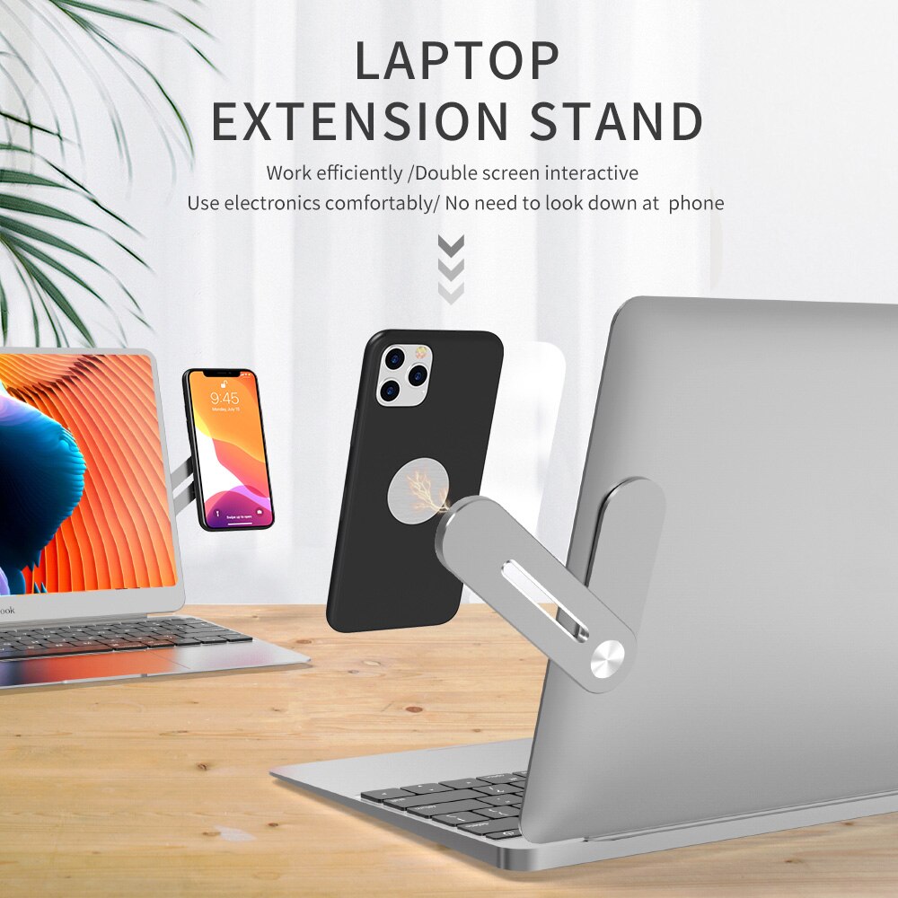 Universele Opvouwbare Telefoon Laptop Stand Magnetische Desktop Draagbare Houder Voor Pc Macbook Pro Air Notebook Tablet Mount Connector
