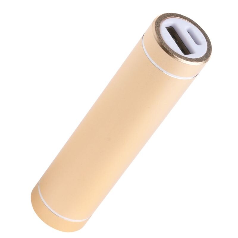 Caja de cargador de batería portátil para móvil, cargador de batería para 1x18650 , USB: Gold