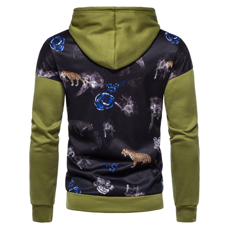 2021 jesienno-zimowa nowa męska moda codzienna drukowanie Plus rozmiar bluza z kapturem płaszcz bluzy bieganie Top trening Sudadera